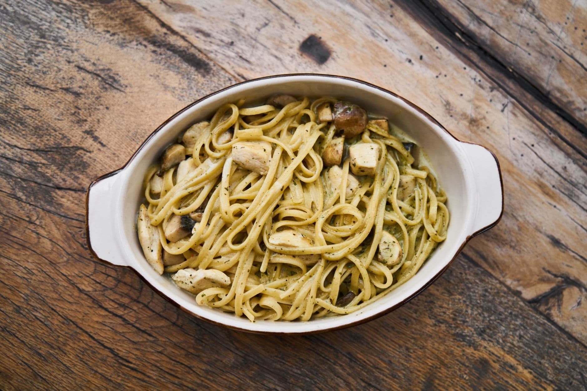 Pesto Chicken Whole-Wheat Pasta