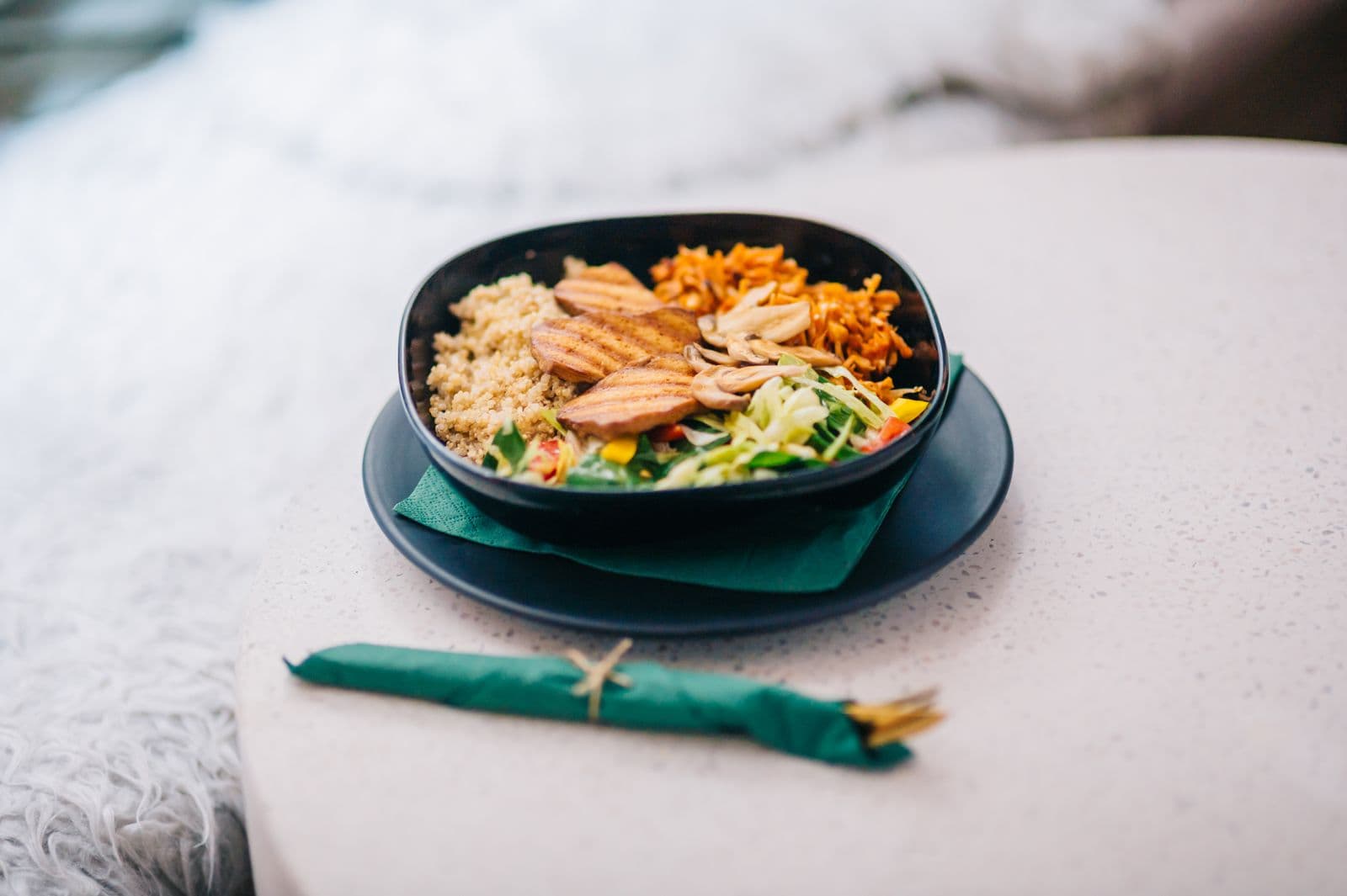 Greek Chicken Souvlaki Bowl