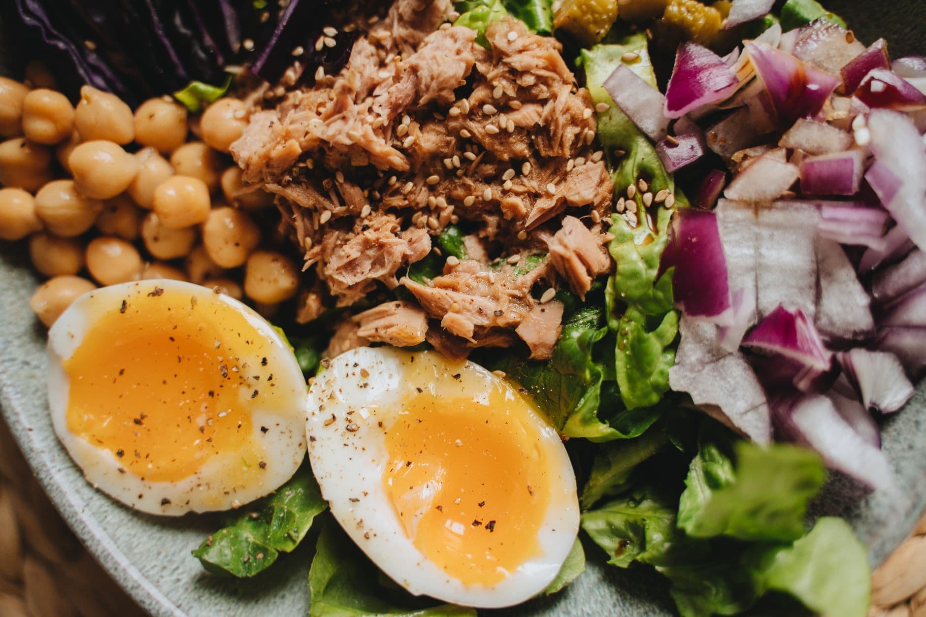 Egg Chickpea Salad Wrap