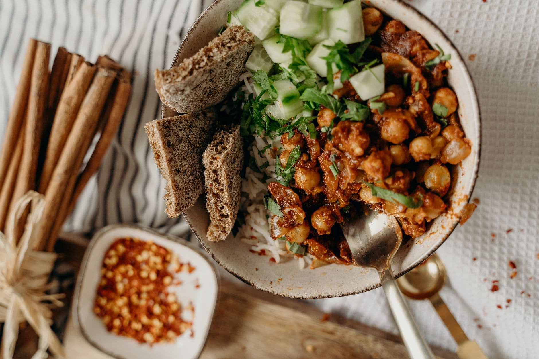 Tomato Chickpea Rice Bowl