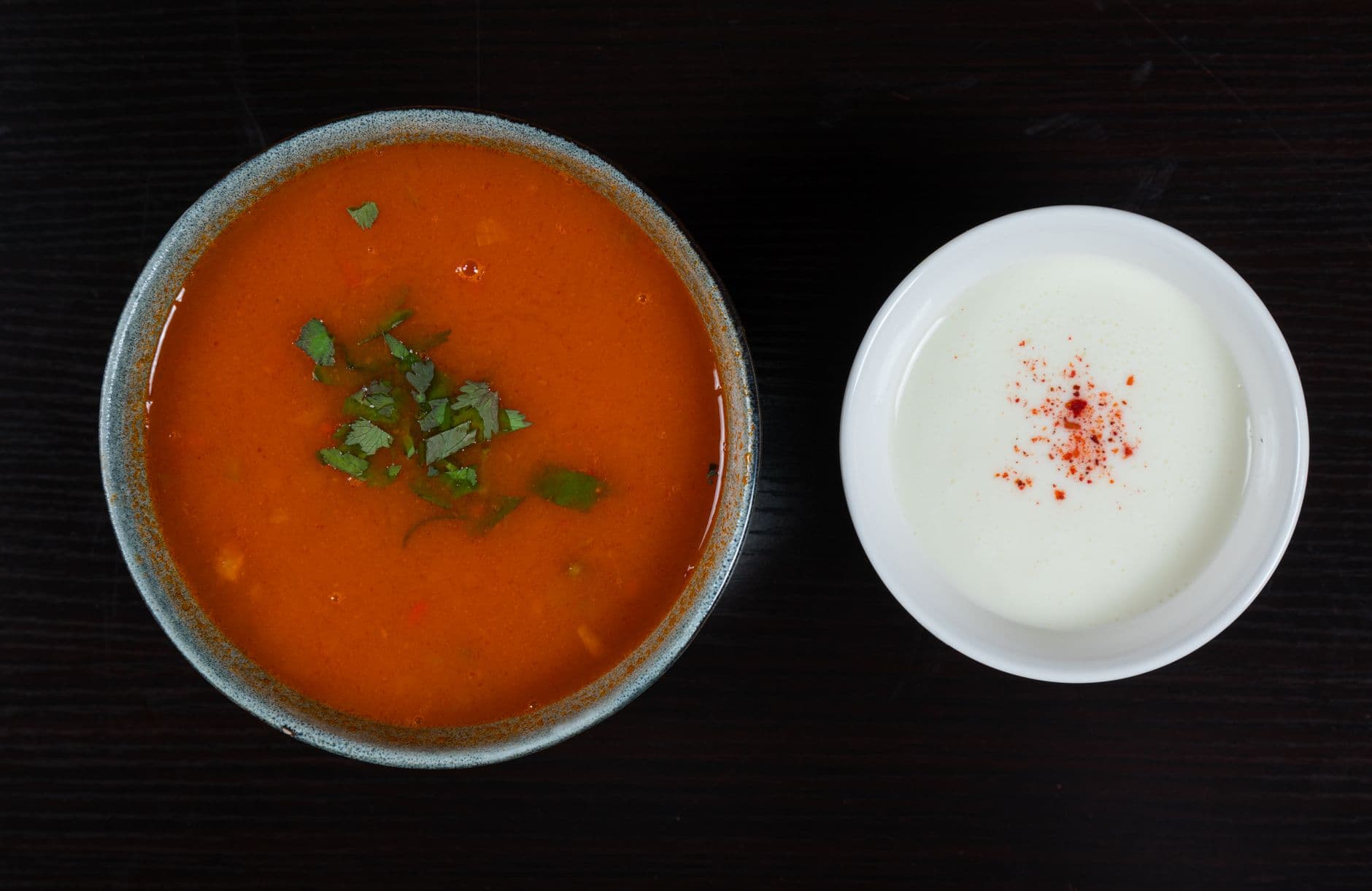Red Lentil Tomato Soup with Yogurt