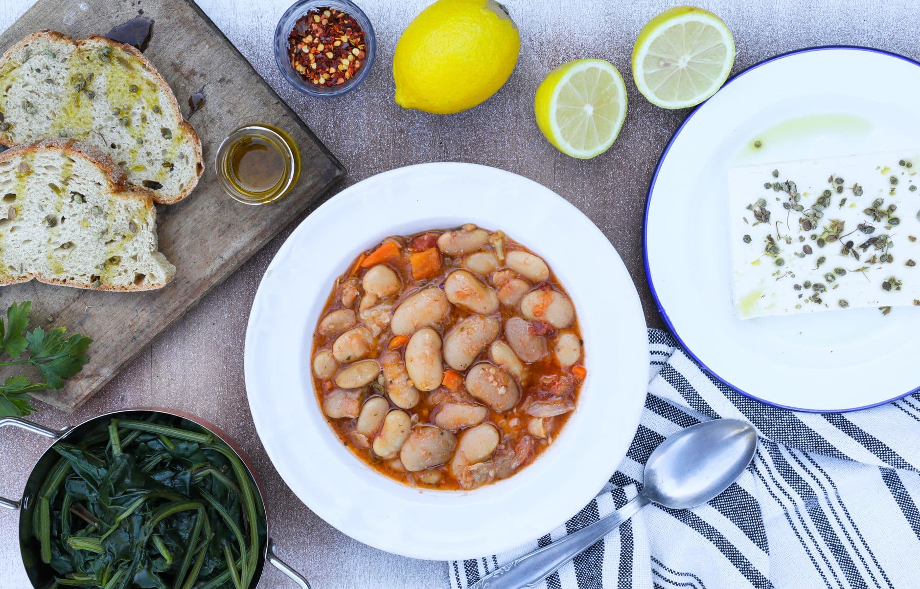 White Bean Spinach Tomato Stew