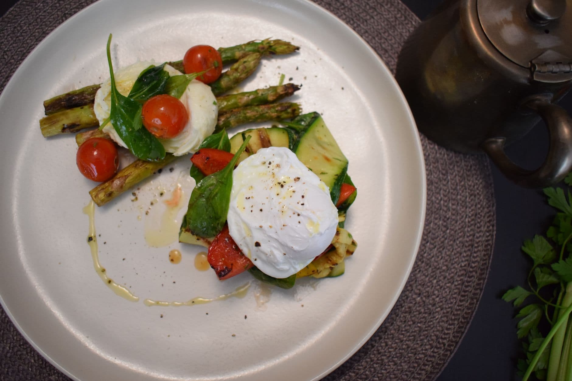 Spinach Feta Egg White Breakfast Wrap prepared and served as the finished dish