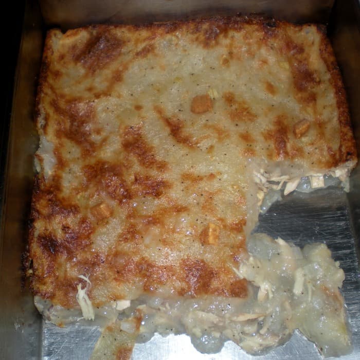 Rappie Pie prepared and served as the finished dish