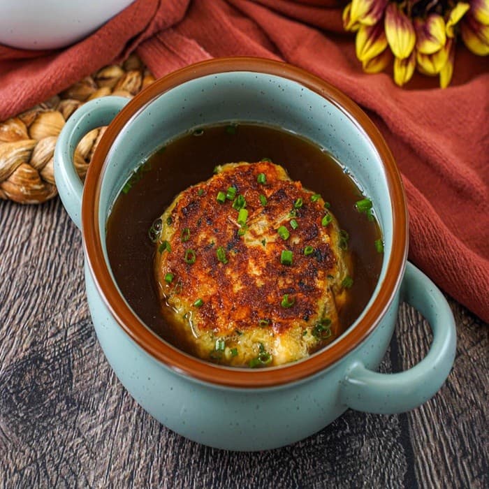 Kaspressknödel – Cheese Dumplings prepared and served as the finished dish