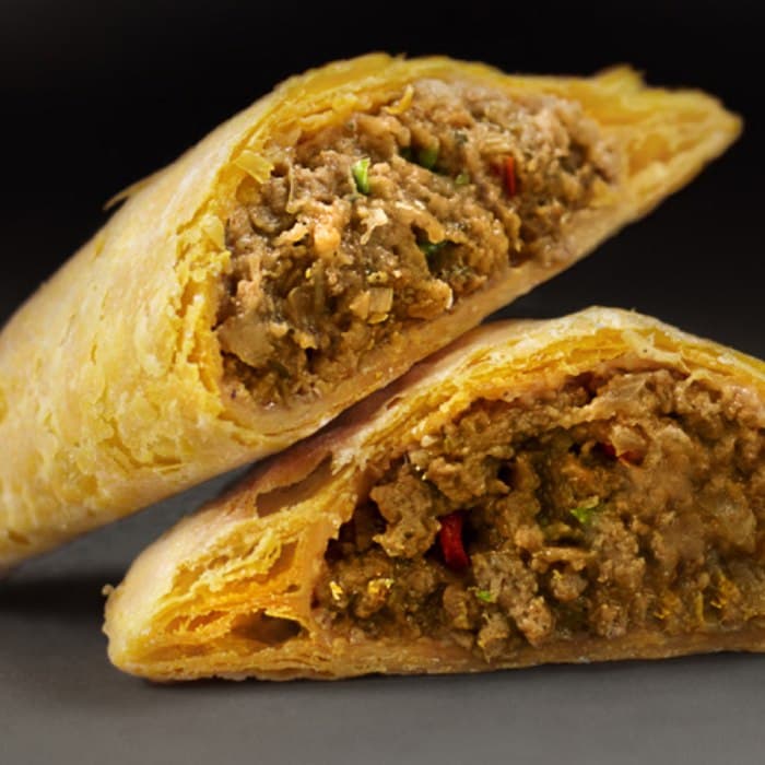 Jamaican Beef Patties prepared and served as the finished dish