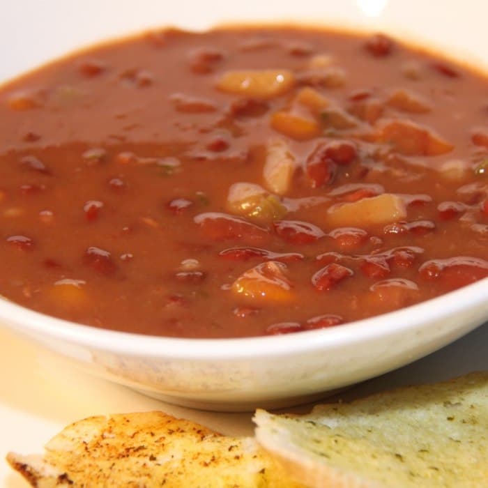 Red Peas Soup prepared and served as the finished dish