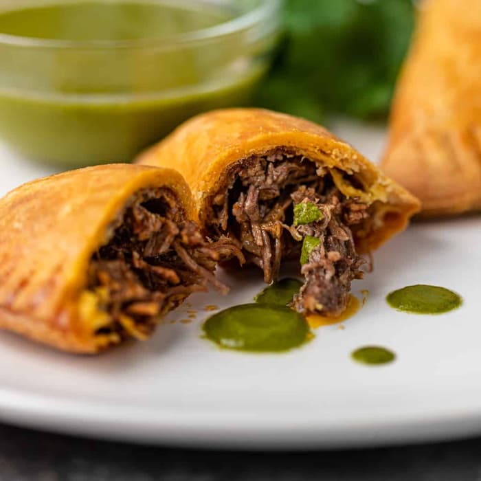 Beef Empanadas prepared and served as the finished dish