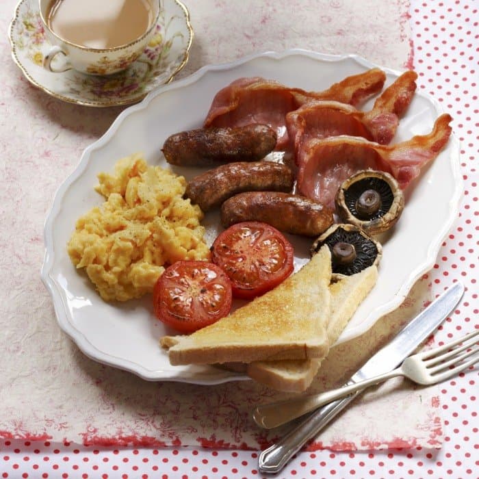 English Breakfast prepared and served as the finished dish